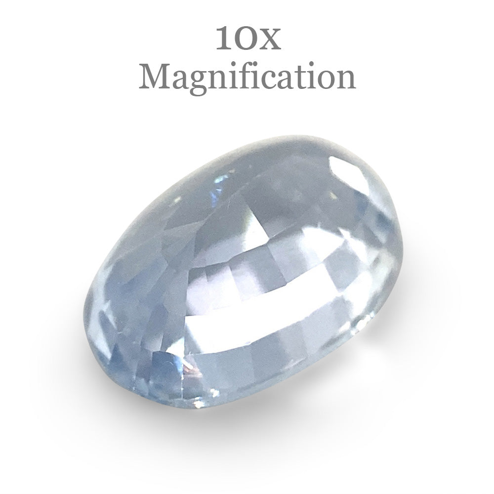 1.23ct Oval Icy Blue Sapphire from Sri Lanka Unheated - Skyjems Wholesale Gemstones