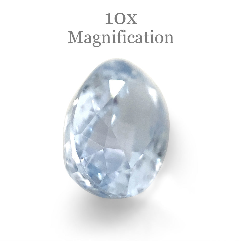 1.23ct Oval Icy Blue Sapphire from Sri Lanka Unheated - Skyjems Wholesale Gemstones