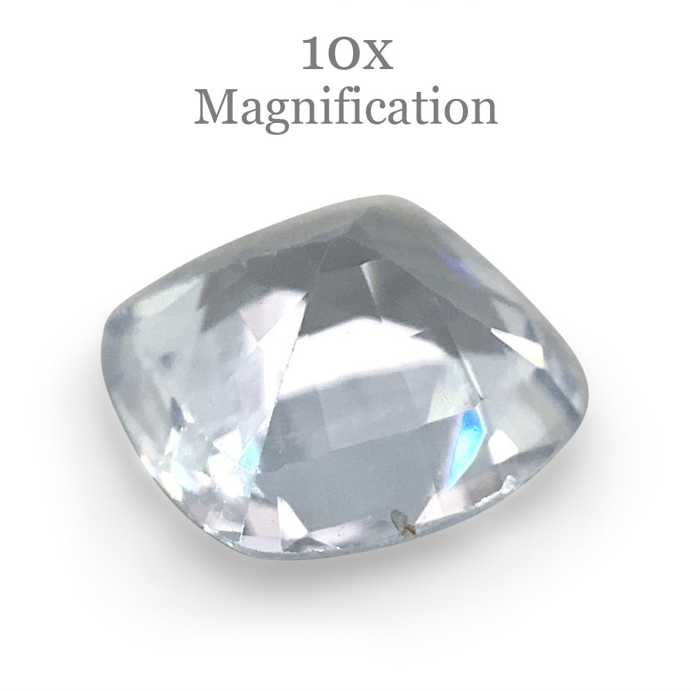 0.98ct Cushion White Sapphire from Sri Lanka Unheated - Skyjems Wholesale Gemstones