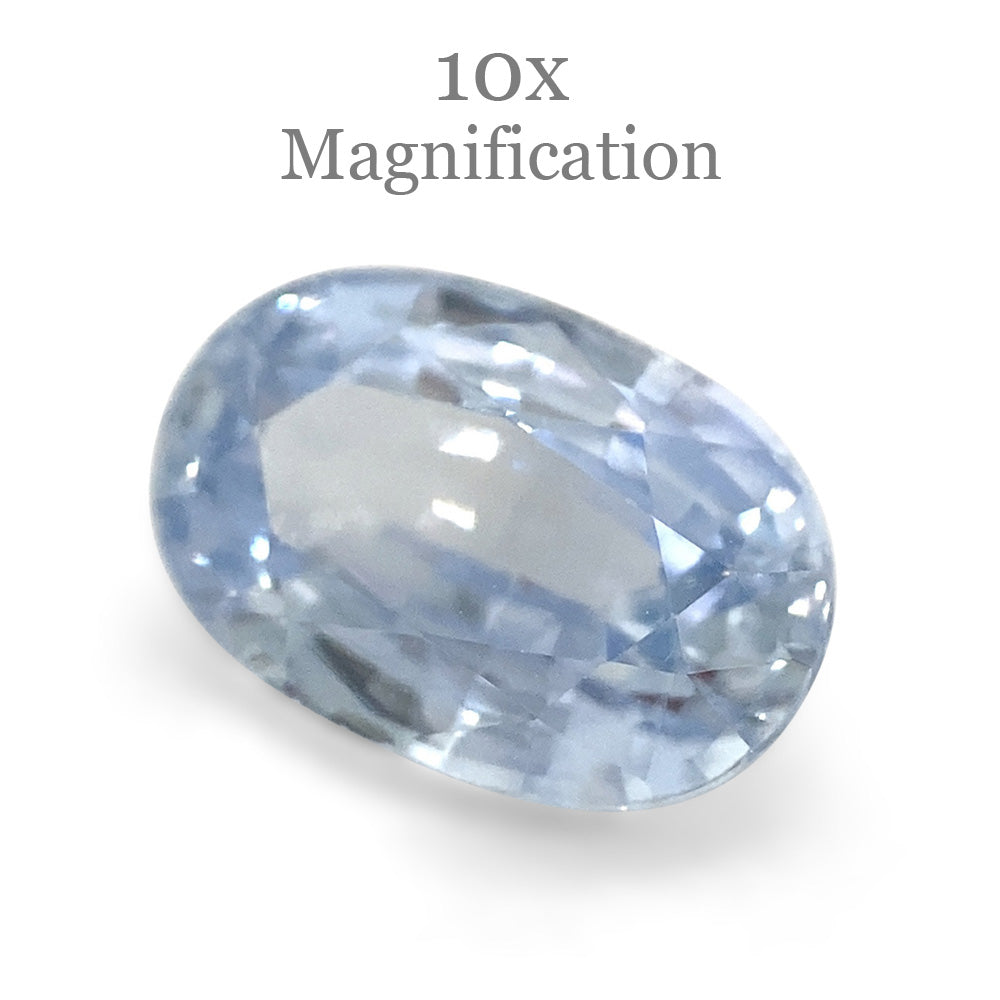 1.17ct Oval Icy Blue Sapphire from Sri Lanka Unheated - Skyjems Wholesale Gemstones