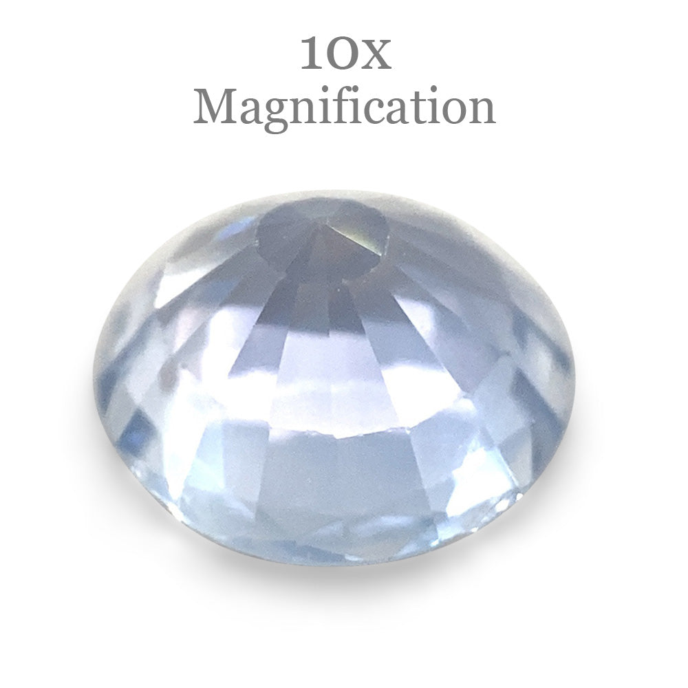 1.02ct Round Icy Blue Sapphire from Sri Lanka Unheated - Skyjems Wholesale Gemstones