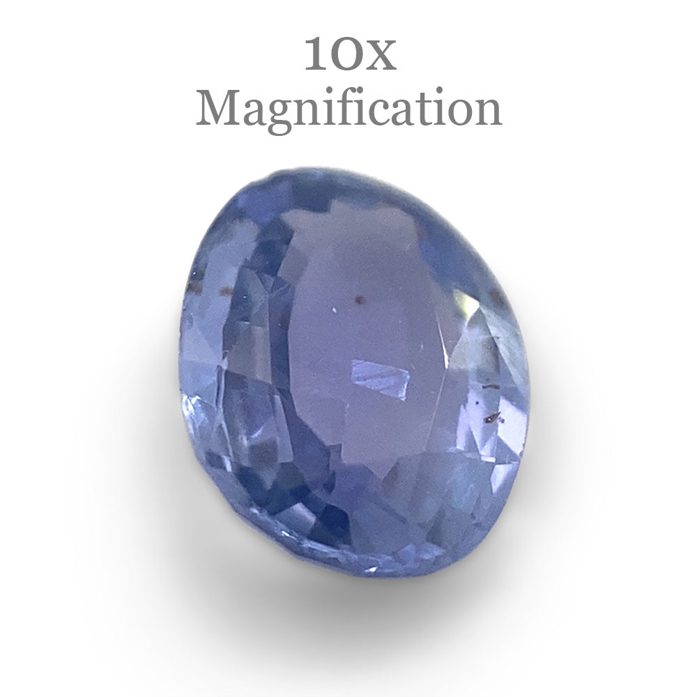 0.73ct Oval Icy Blue Sapphire from Sri Lanka Unheated - Skyjems Wholesale Gemstones