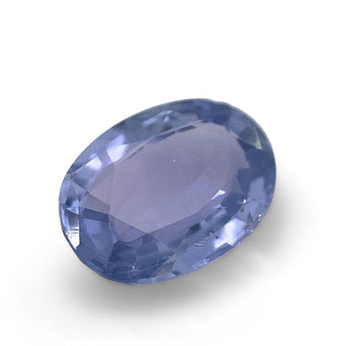 0.73ct Oval Icy Blue Sapphire from Sri Lanka Unheated - Skyjems Wholesale Gemstones