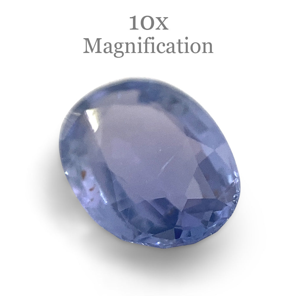 0.73ct Oval Icy Blue Sapphire from Sri Lanka Unheated - Skyjems Wholesale Gemstones