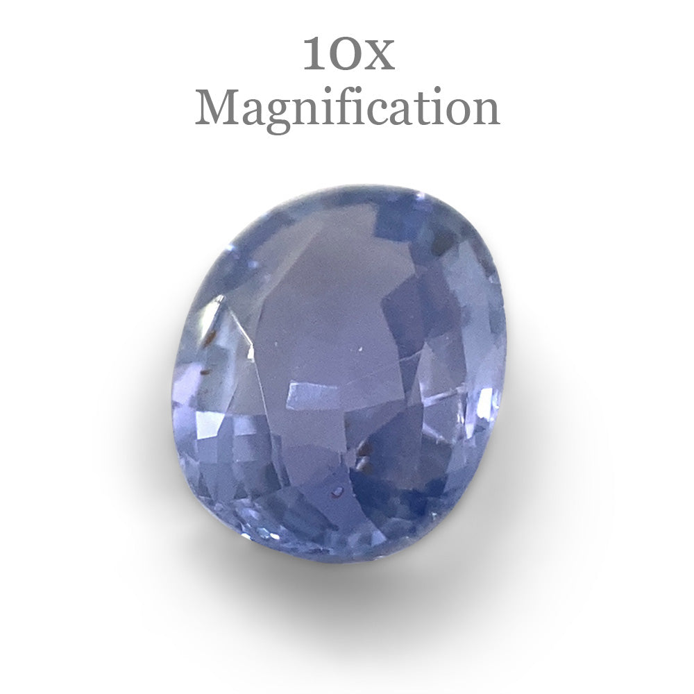 0.73ct Oval Icy Blue Sapphire from Sri Lanka Unheated - Skyjems Wholesale Gemstones