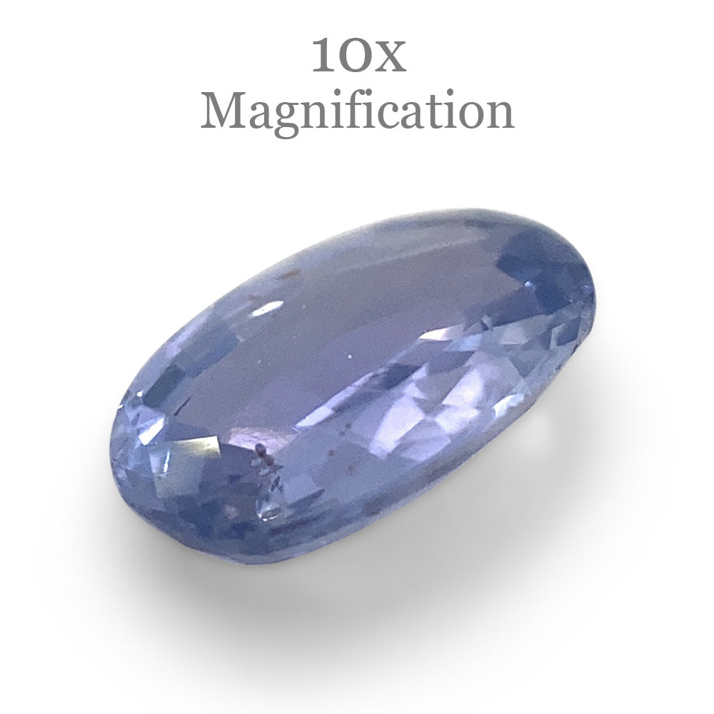 0.73ct Oval Icy Blue Sapphire from Sri Lanka Unheated - Skyjems Wholesale Gemstones