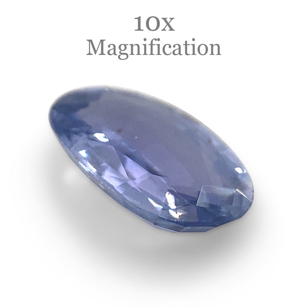 0.73ct Oval Icy Blue Sapphire from Sri Lanka Unheated - Skyjems Wholesale Gemstones