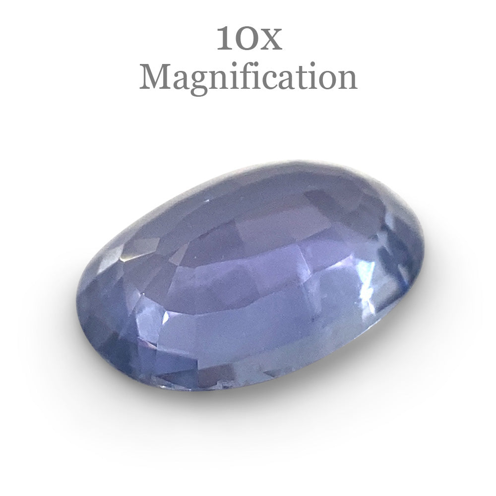 0.73ct Oval Icy Blue Sapphire from Sri Lanka Unheated - Skyjems Wholesale Gemstones