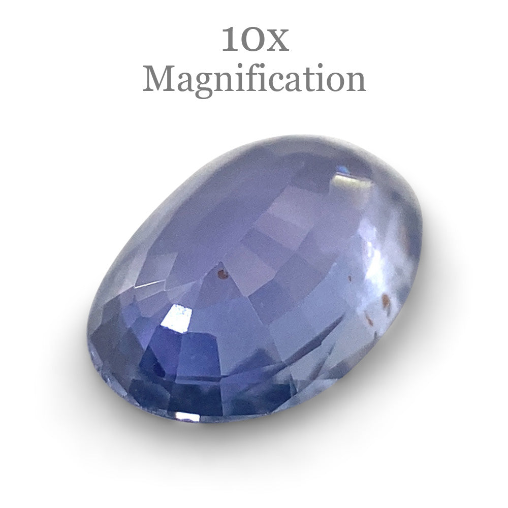 0.73ct Oval Icy Blue Sapphire from Sri Lanka Unheated - Skyjems Wholesale Gemstones