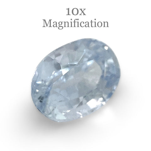 0.97ct Oval Icy Blue Sapphire from Sri Lanka Unheated