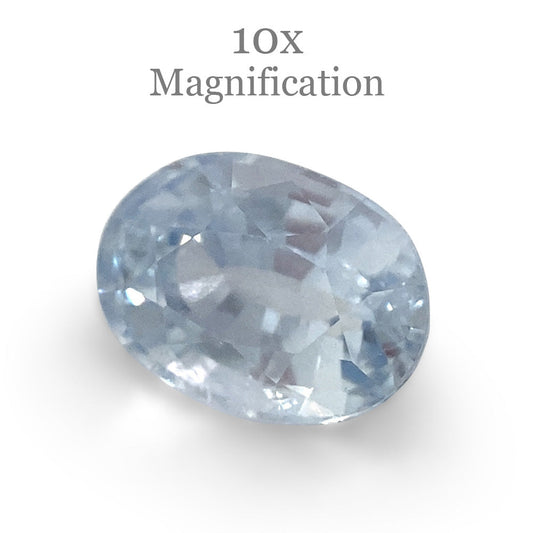 0.97ct Oval Icy Blue Sapphire from Sri Lanka Unheated - Skyjems Wholesale Gemstones