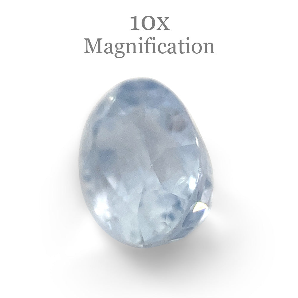 0.97ct Oval Icy Blue Sapphire from Sri Lanka Unheated - Skyjems Wholesale Gemstones