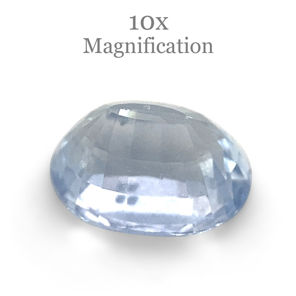 0.97ct Oval Icy Blue Sapphire from Sri Lanka Unheated - Skyjems Wholesale Gemstones