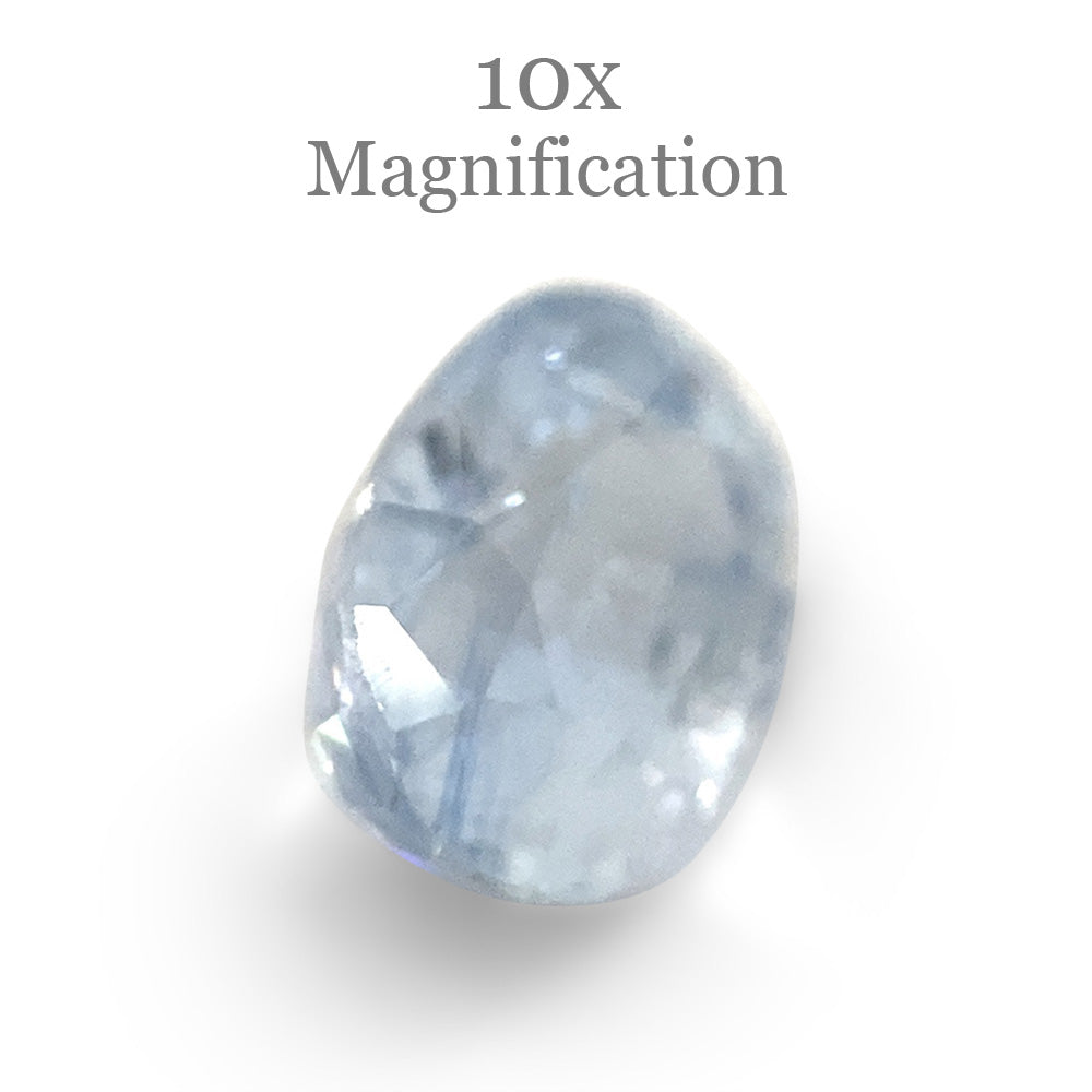 0.97ct Oval Icy Blue Sapphire from Sri Lanka Unheated - Skyjems Wholesale Gemstones