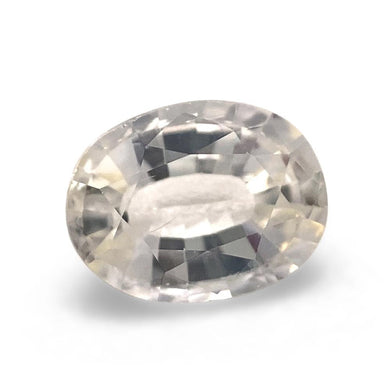 1.07ct Oval White Sapphire from Sri Lanka Unheated - Skyjems Wholesale Gemstones