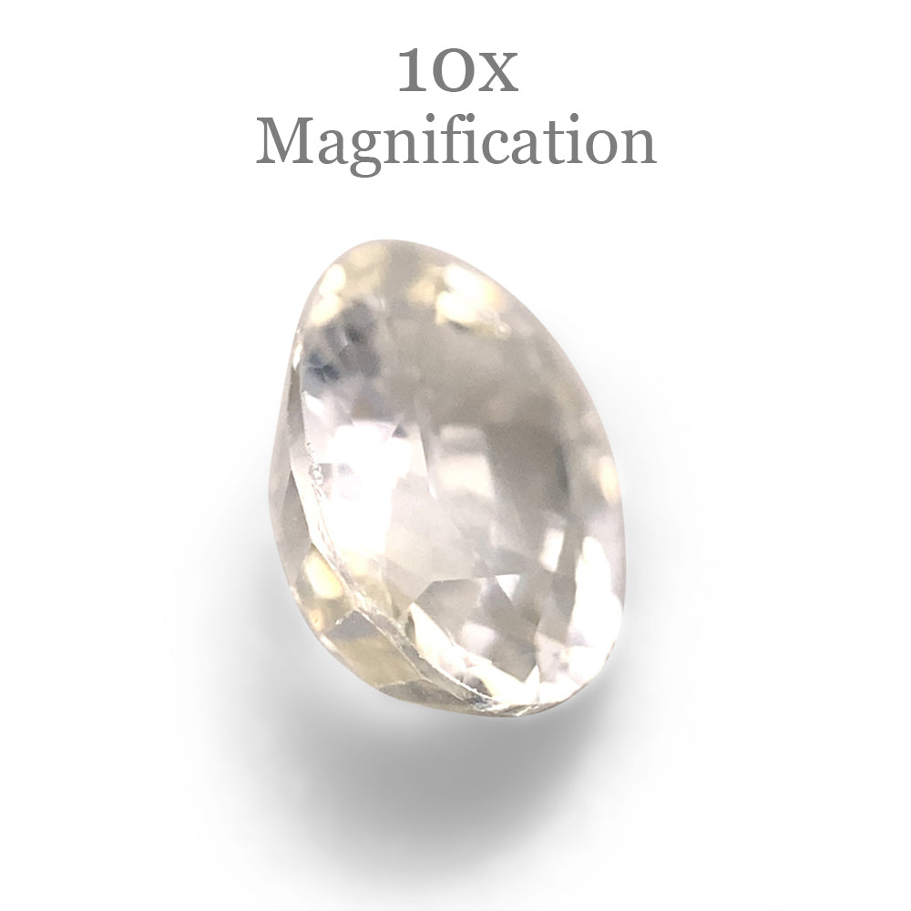 1.07ct Oval White Sapphire from Sri Lanka Unheated - Skyjems Wholesale Gemstones