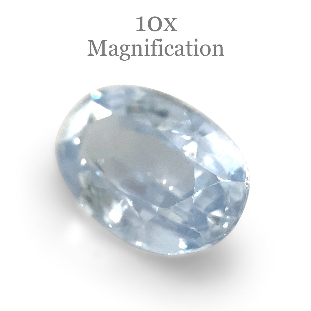 1.05ct Oval Icy Blue Sapphire from Sri Lanka Unheated - Skyjems Wholesale Gemstones