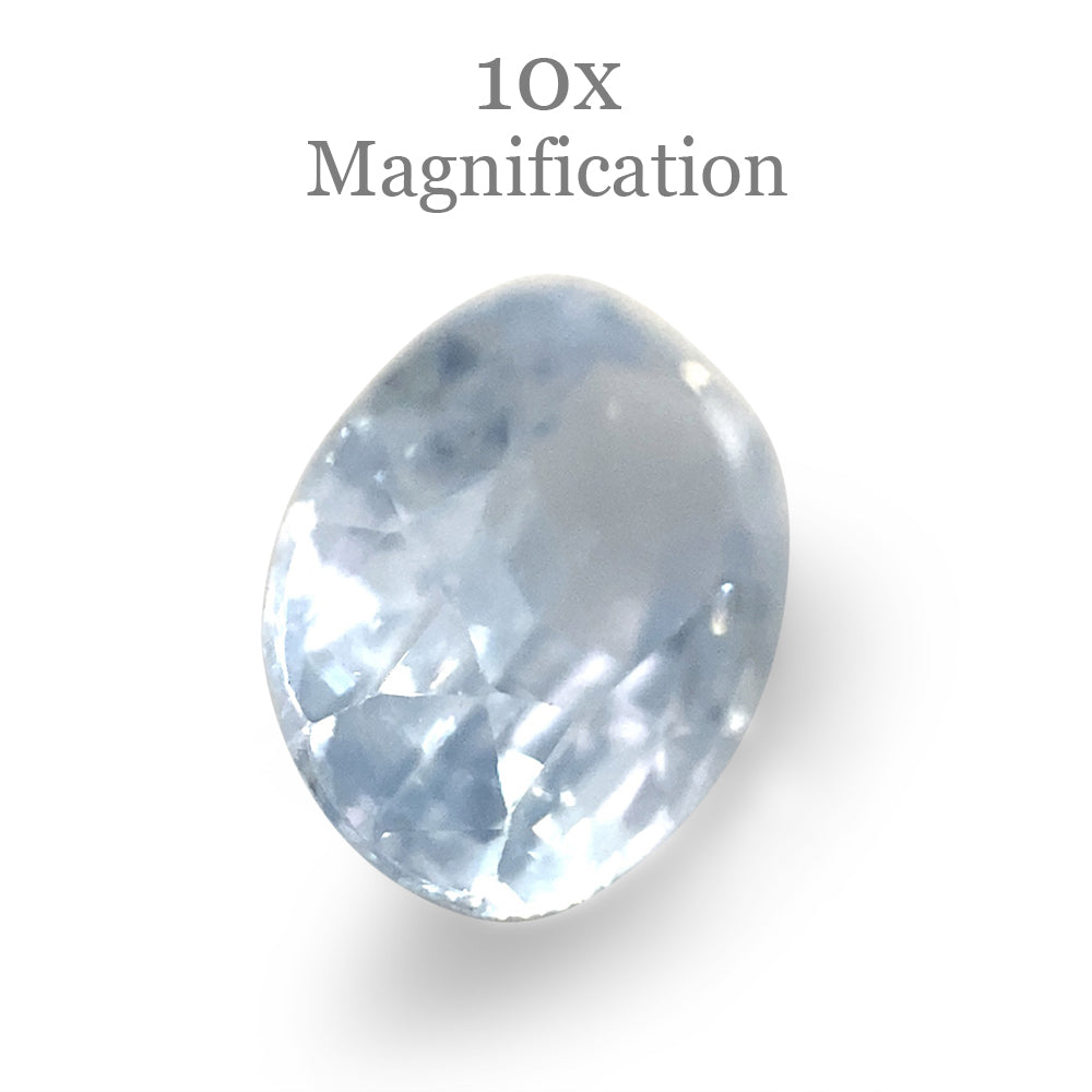 1.05ct Oval Icy Blue Sapphire from Sri Lanka Unheated - Skyjems Wholesale Gemstones