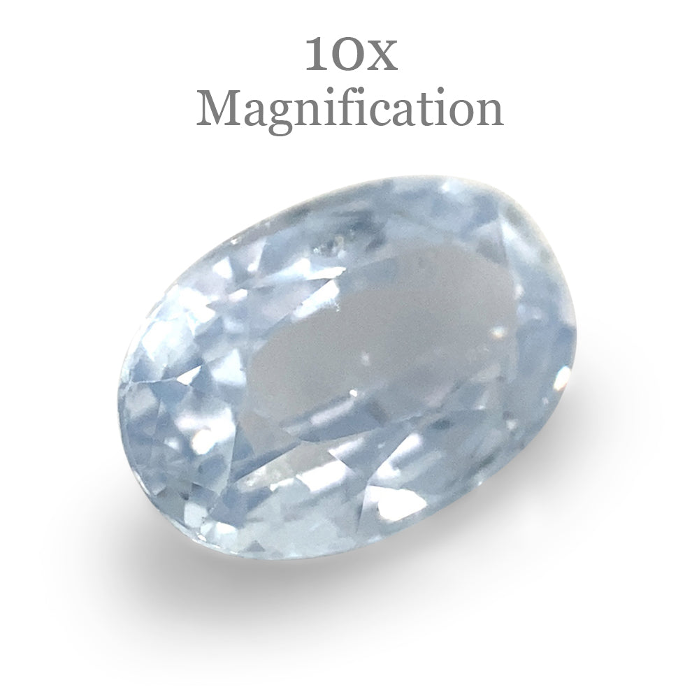 1.05ct Oval Icy Blue Sapphire from Sri Lanka Unheated - Skyjems Wholesale Gemstones