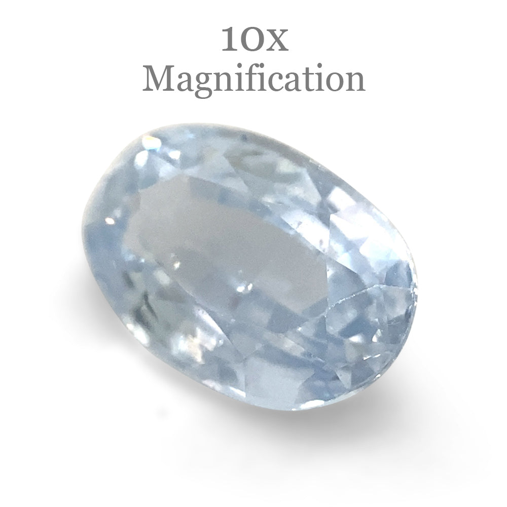 1.05ct Oval Icy Blue Sapphire from Sri Lanka Unheated - Skyjems Wholesale Gemstones