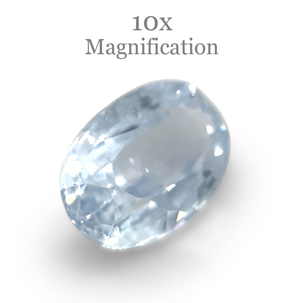 1.05ct Oval Icy Blue Sapphire from Sri Lanka Unheated - Skyjems Wholesale Gemstones