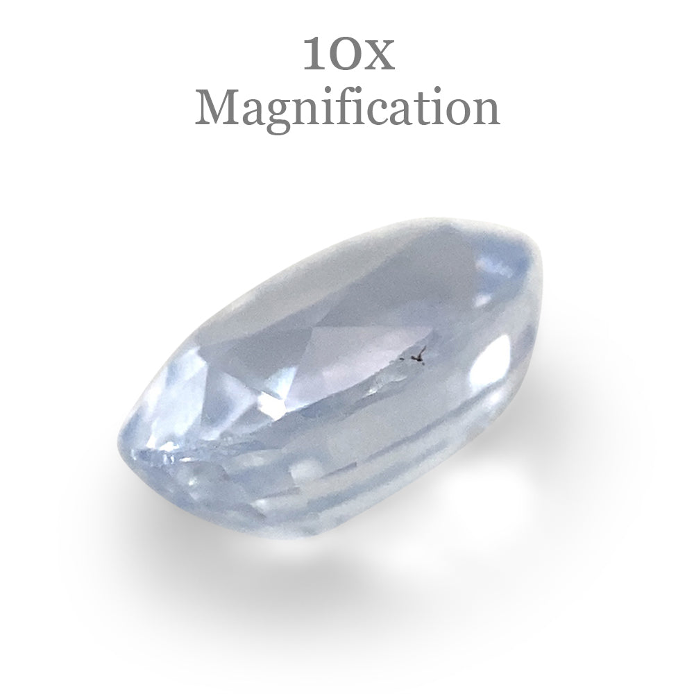 0.97ct Oval Icy Blue Sapphire from Sri Lanka Unheated - Skyjems Wholesale Gemstones