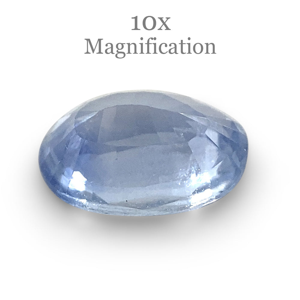 0.76ct Oval Icy Blue Sapphire from Sri Lanka Unheated - Skyjems Wholesale Gemstones