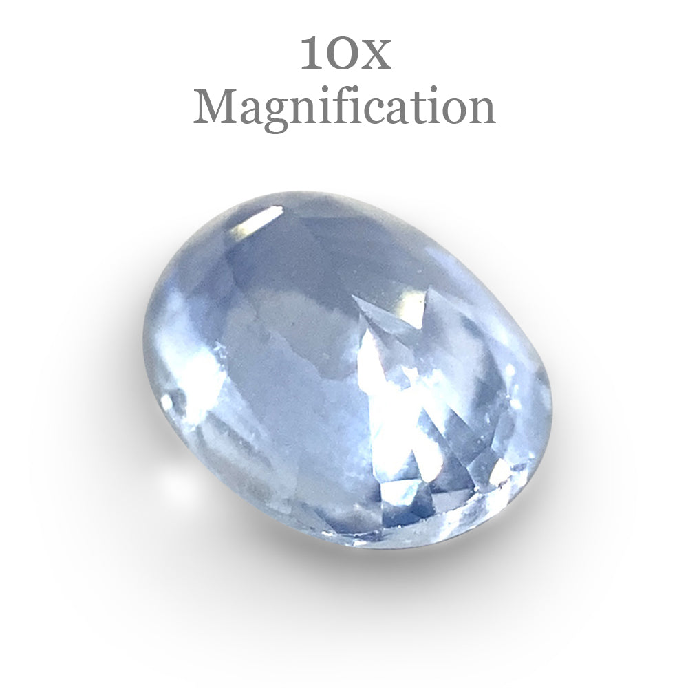 0.76ct Oval Icy Blue Sapphire from Sri Lanka Unheated - Skyjems Wholesale Gemstones