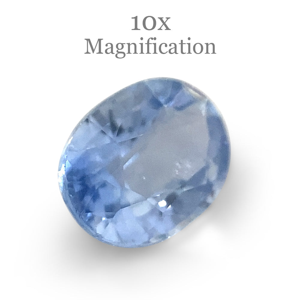 0.76ct Oval Icy Blue Sapphire from Sri Lanka Unheated - Skyjems Wholesale Gemstones