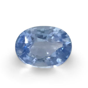 0.76ct Oval Icy Blue Sapphire from Sri Lanka Unheated - Skyjems Wholesale Gemstones