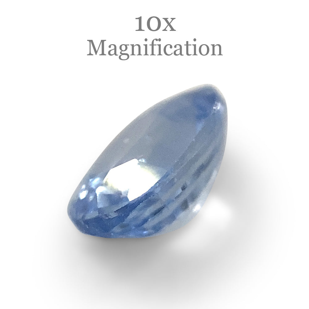 0.76ct Oval Icy Blue Sapphire from Sri Lanka Unheated - Skyjems Wholesale Gemstones