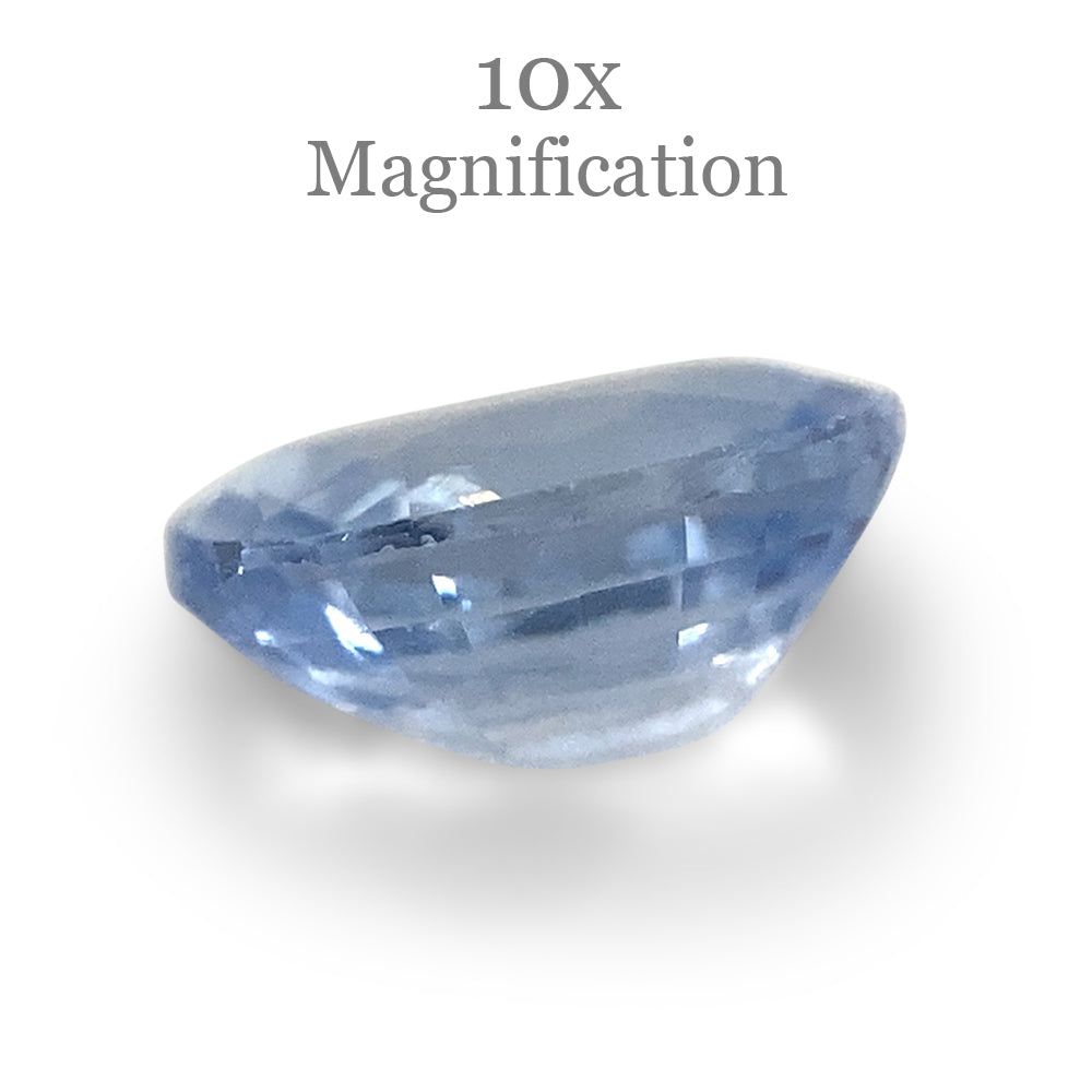 0.76ct Oval Icy Blue Sapphire from Sri Lanka Unheated - Skyjems Wholesale Gemstones