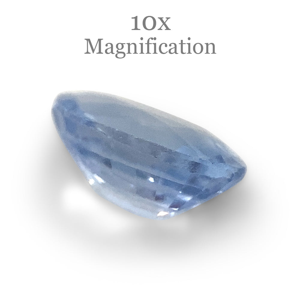 0.76ct Oval Icy Blue Sapphire from Sri Lanka Unheated - Skyjems Wholesale Gemstones