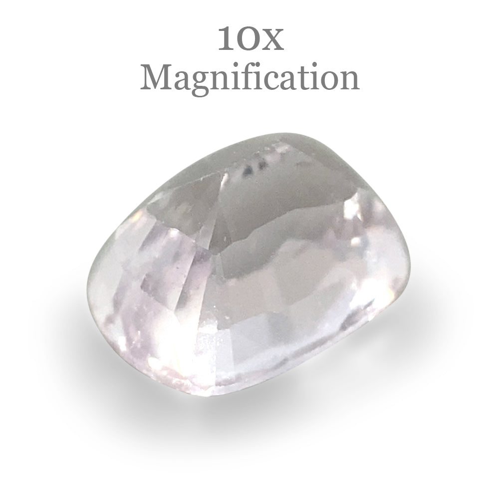 0.68ct Cushion White Sapphire from Sri Lanka Unheated - Skyjems Wholesale Gemstones