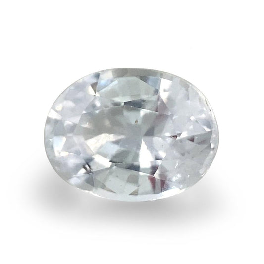 0.56ct Oval White Sapphire from Sri Lanka Unheated - Skyjems Wholesale Gemstones