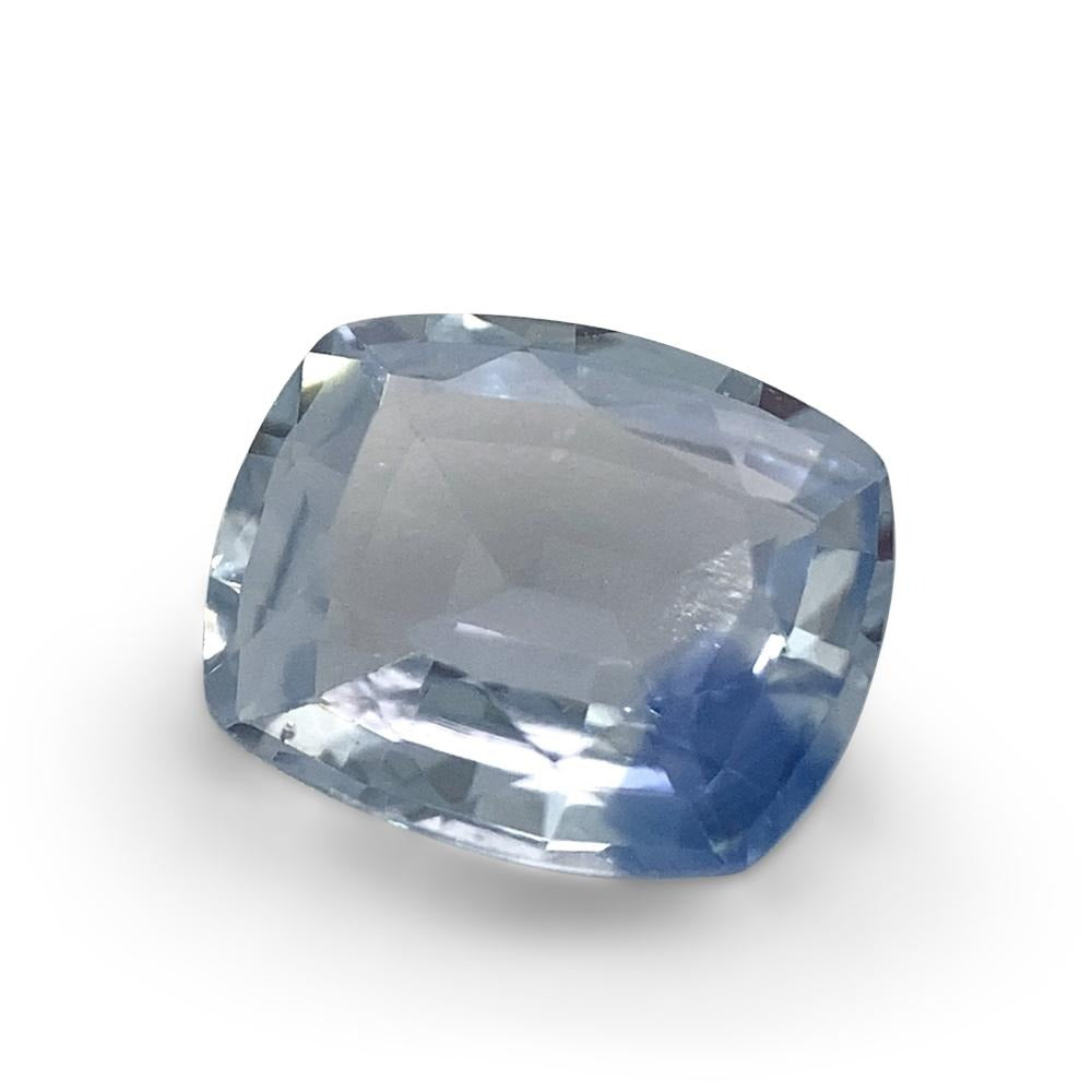 1.04ct Cushion Icy Blue Sapphire from Sri Lanka Unheated - Skyjems Wholesale Gemstones