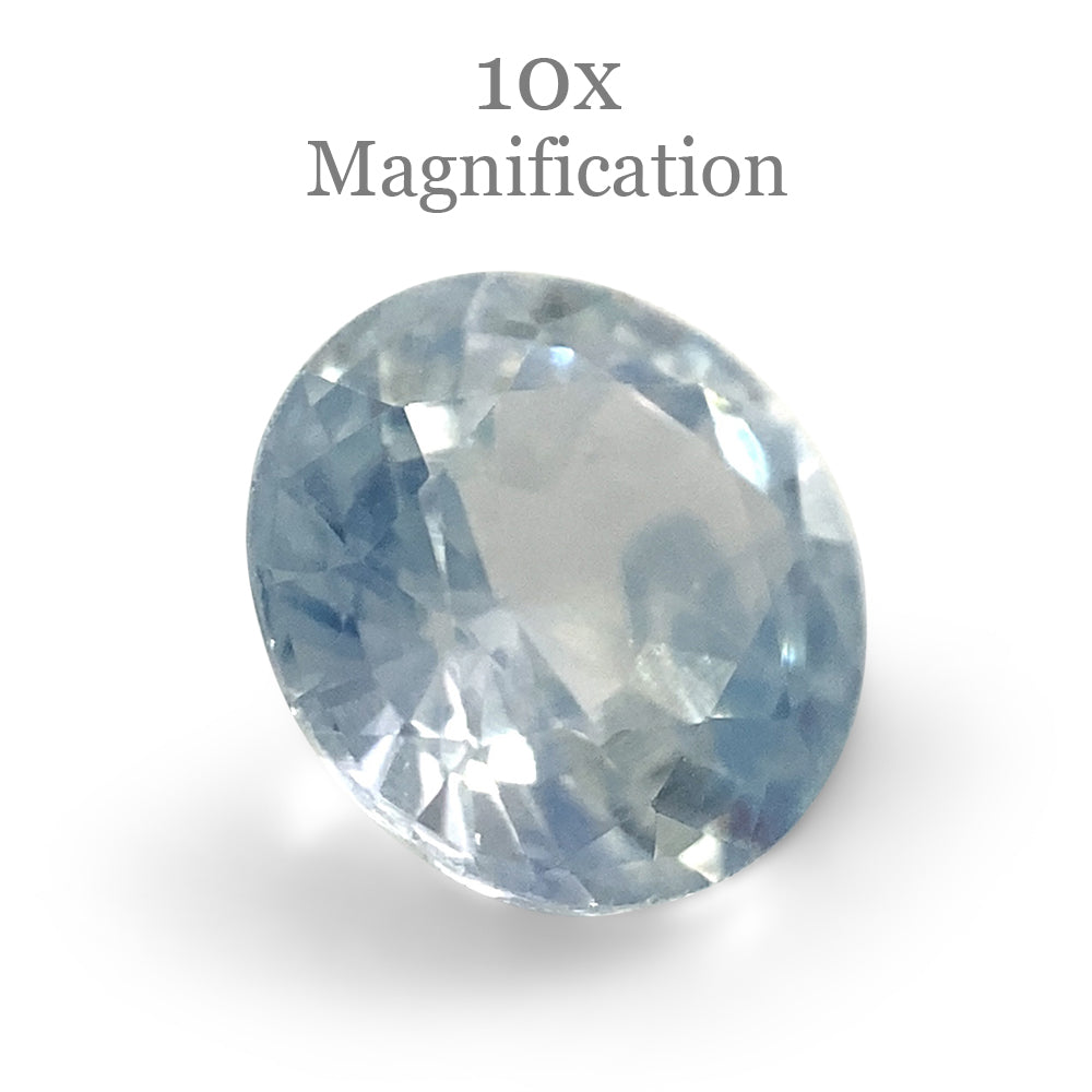 1.05ct Round Icy Blue Sapphire from Sri Lanka Unheated - Skyjems Wholesale Gemstones