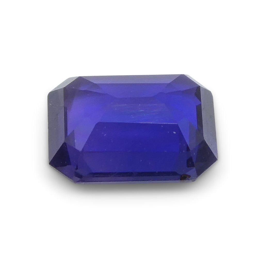 0.88ct Emerald Cut Purple Sapphire from Madagascar Unheated - Skyjems Wholesale Gemstones