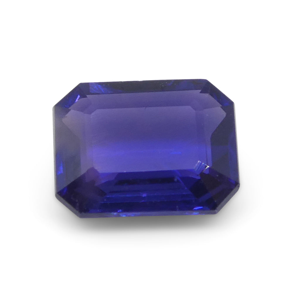 0.88ct Emerald Cut Purple Sapphire from Madagascar Unheated - Skyjems Wholesale Gemstones