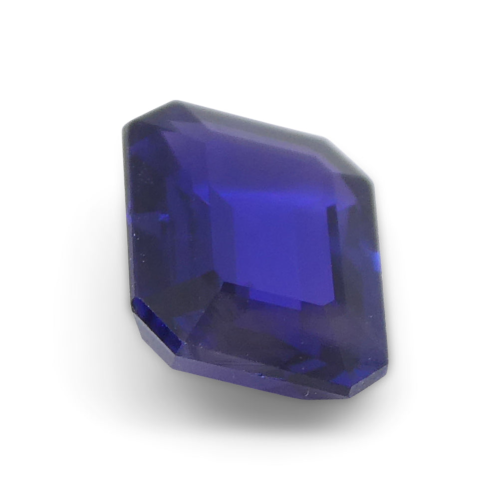 0.88ct Emerald Cut Purple Sapphire from Madagascar Unheated - Skyjems Wholesale Gemstones