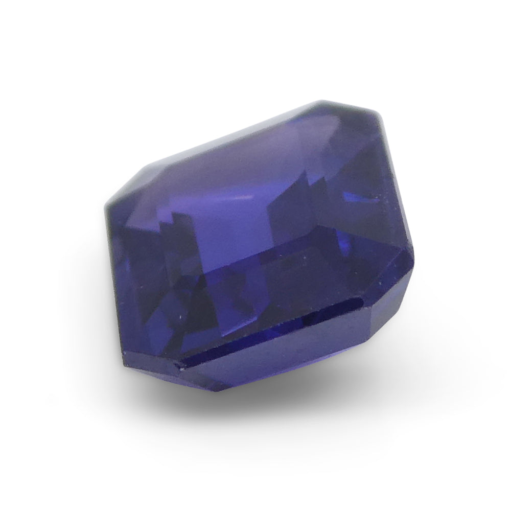 0.88ct Emerald Cut Purple Sapphire from Madagascar Unheated - Skyjems Wholesale Gemstones