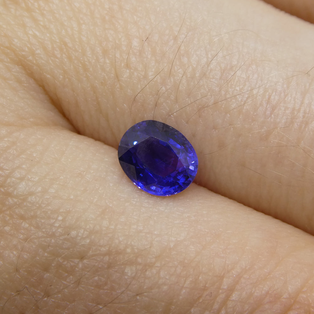 1.02ct Oval Purple Sapphire from Madagascar, unheated natural gemstone by SkyJems, premium Canadian colored gem specialists