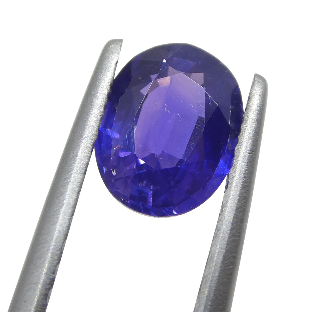 0.81ct Oval Purple Sapphire from Madagascar Unheated - Skyjems Wholesale Gemstones