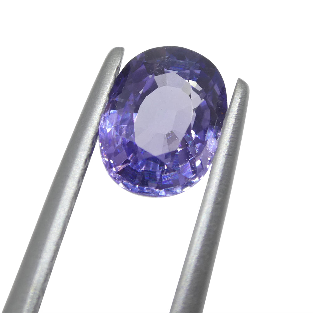 0.91ct Oval Purple Sapphire from Madagascar, unheated natural gemstone by SkyJems, Canadian gem specialists since 1967