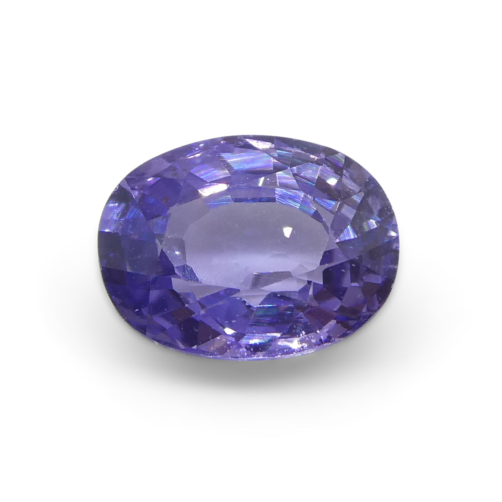 0.91ct Oval Purple Sapphire from Madagascar, unheated natural gemstone by SkyJems Canadian gem specialists