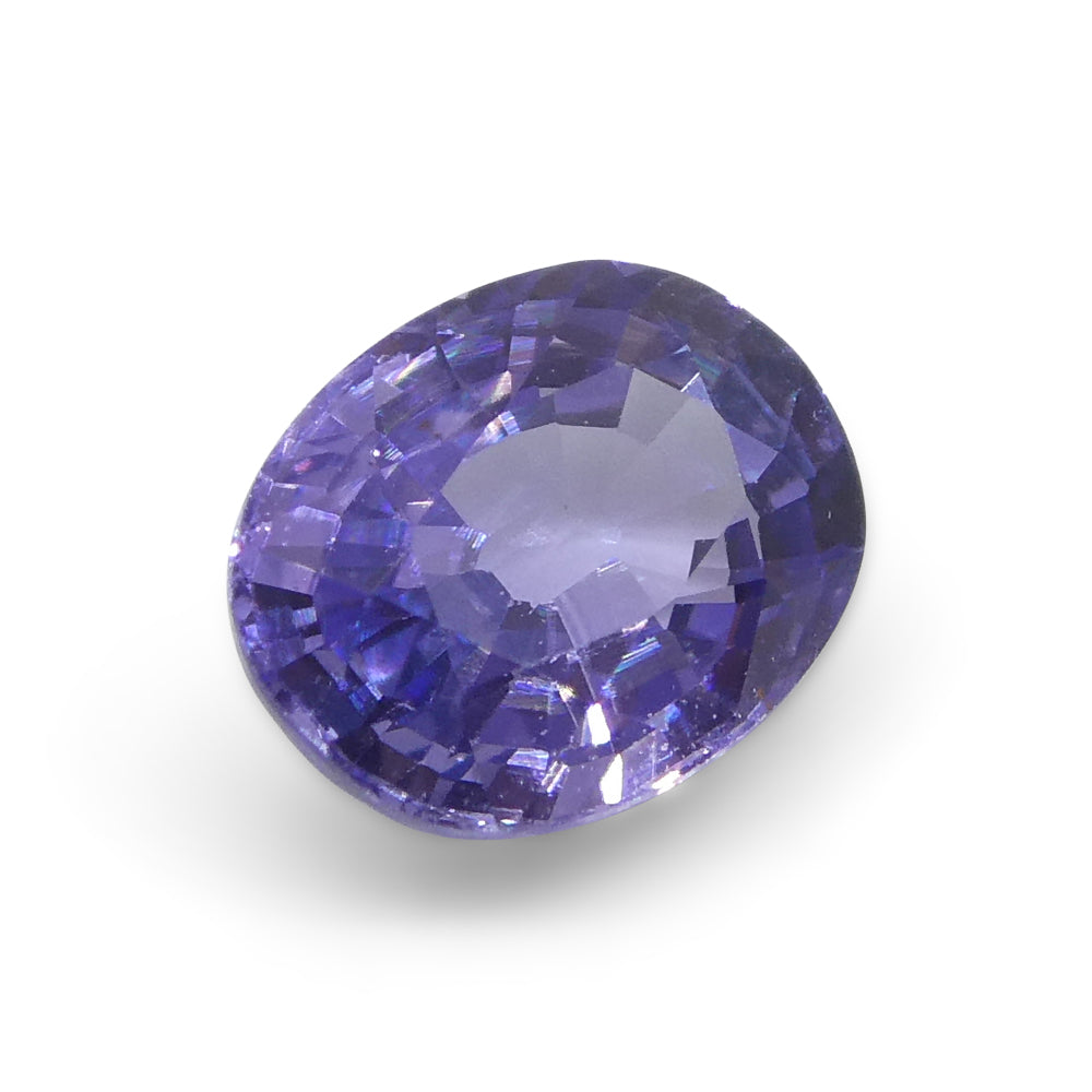 0.91ct Oval Purple Sapphire from Madagascar, unheated natural gemstone by SkyJems Canadian gem specialists