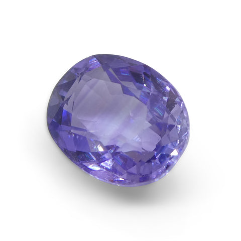 0.91ct Oval Purple Sapphire from Madagascar Unheated
