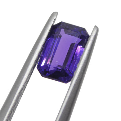 0.82ct Emerald Cut Pink-Purple Sapphire from Madagascar - Skyjems Wholesale Gemstones