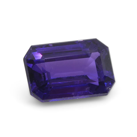0.82ct Emerald Cut Purple Sapphire from Madagascar Unheated