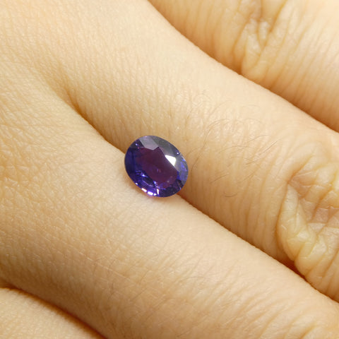 1.07ct Oval Purple Sapphire from Madagascar, Unheated